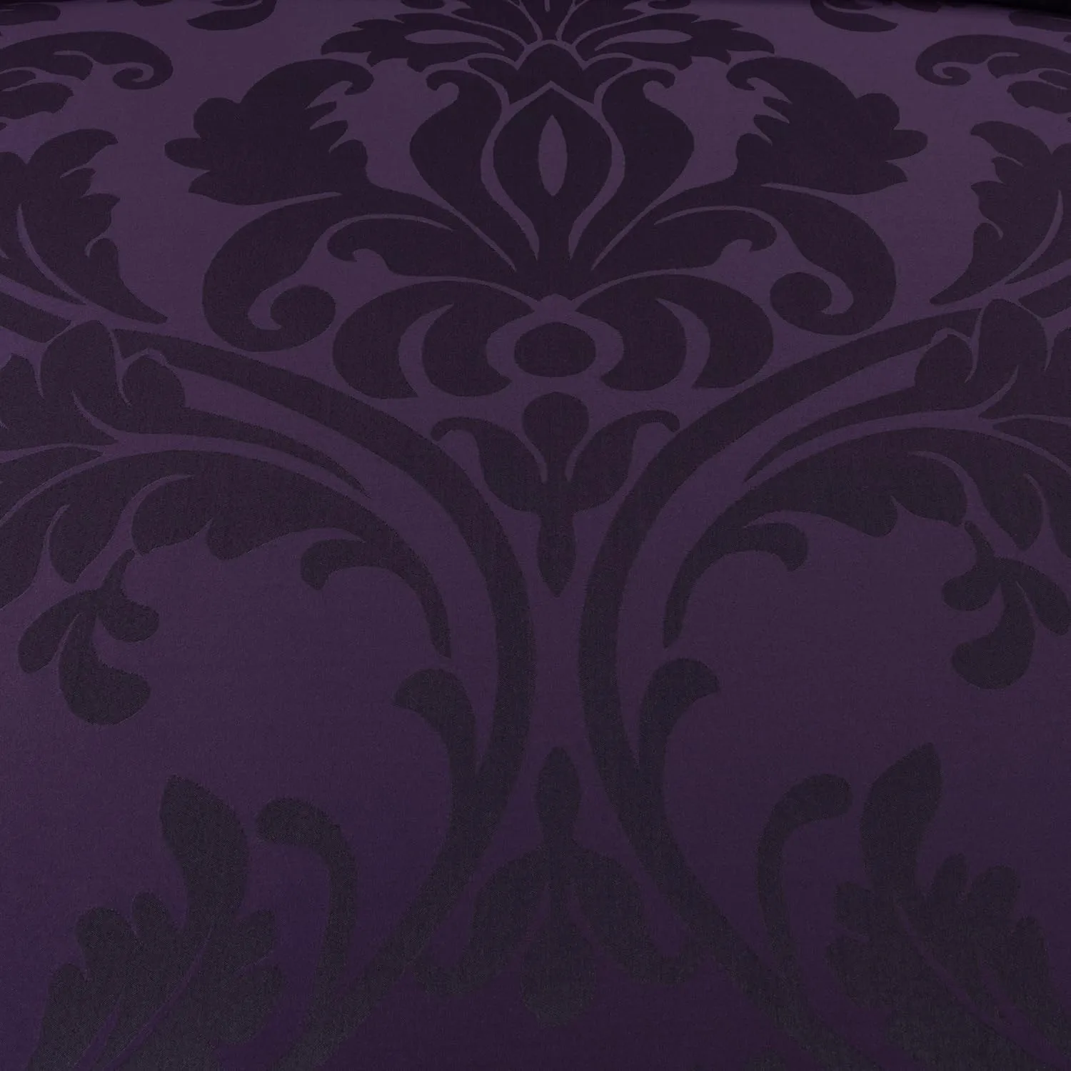 Chezmoi Collection Valor 7-Piece Bed in a Bag King, Purple/Dark Purple Luxury Jacquard Floral Comforter with Sheets Set for All Season