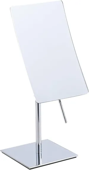 Chrome Standing Tabletop Makeup Mirror, Rotation Magnification Beauty Cosmetic Mirror, Men's HD Shaving Mirror, Vanity Mirror for Beauty Salon, Jewelry Store Countertop Mirror,A,5X