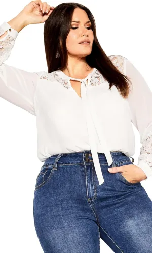 City Chic Women's Mysterious Lace Top