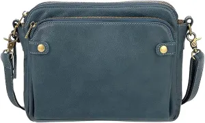 Classic Leather Crossbody Bag for Women with Multiple Compartments & Adjustable Shoulder Strap