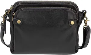 Classic Leather Crossbody Bag for Women with Multiple Compartments & Adjustable Shoulder Strap