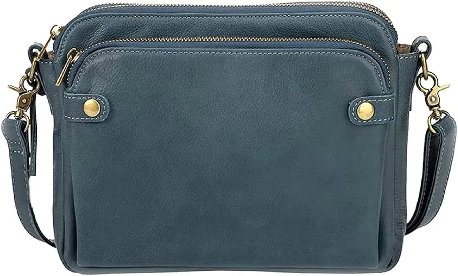 Classic Leather Crossbody Bag for Women with Multiple Compartments & Adjustable Shoulder Strap