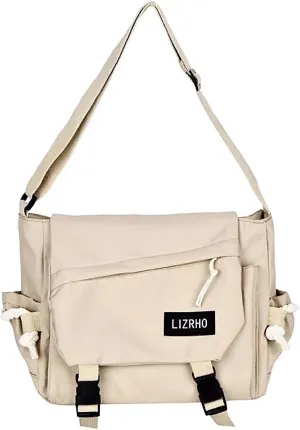 Classic Messenger Bag Cute Crossbody Bag Vintage Nylon Shoulder Bag Kawaii Purse with Upgraded Feature Travel Essentials