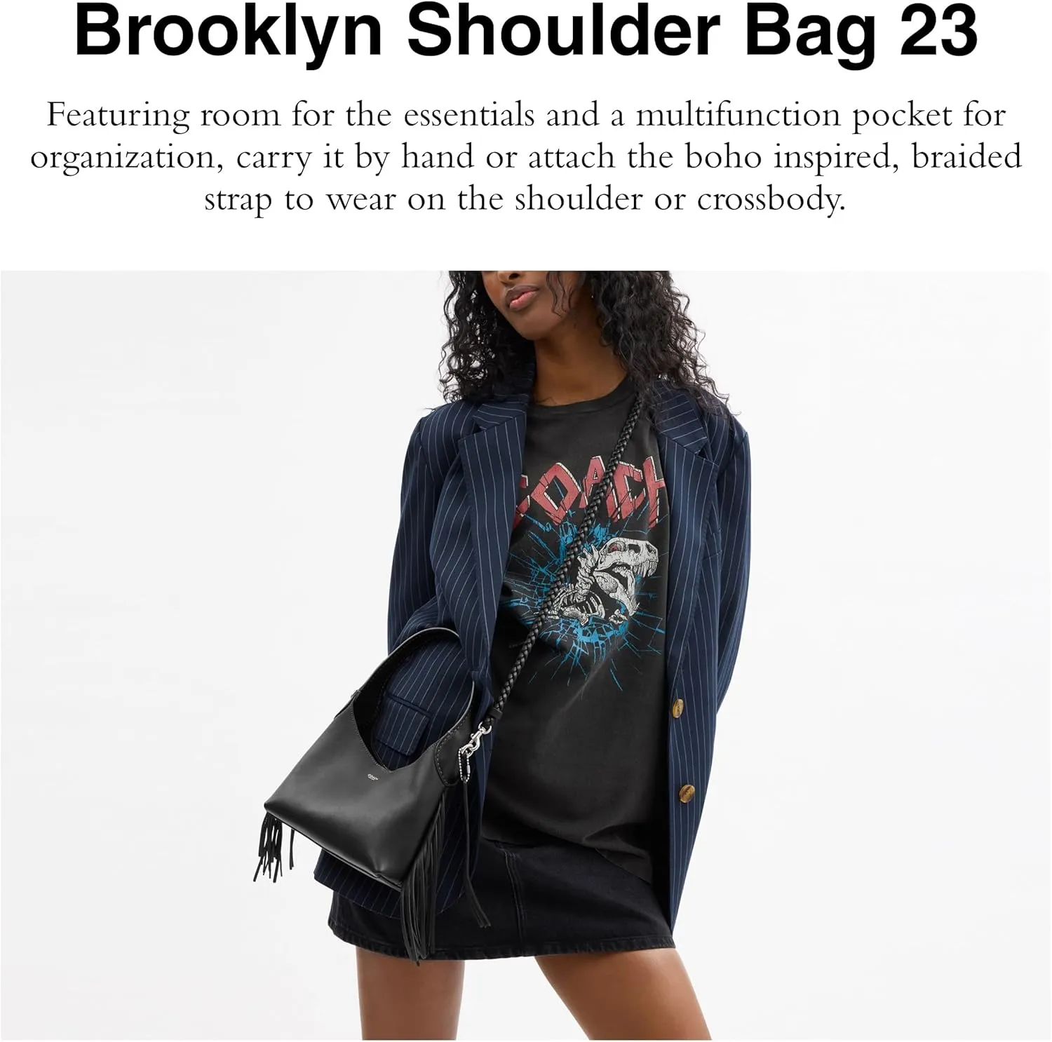 Coach Brooklyn Shoulder Bag 23 with Fringe