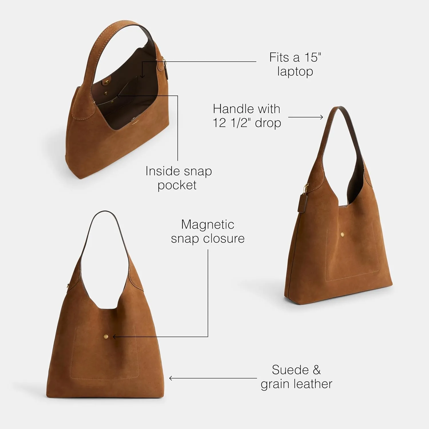 Coach Suede Brooklyn Shoulder Bag 39