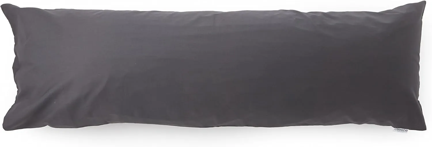Comodo Original CMC9150R Body Pillow Cover with Zipper 100% Cotton Dakimakura Pillow Case [Made in Japan] (Gray, 20 x 60 inch (150cm x 50cm))