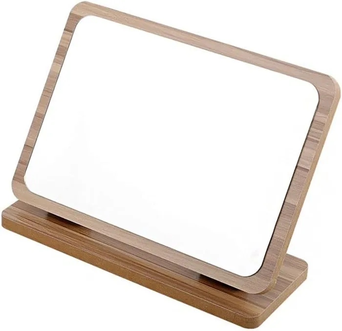 Compact Vanity Mirror 10-inch Desktop Single-Sided Makeup Mirror Home Foldable Desktop Makeup Mirror High-Definition Exquisite Mirror Salon Hairdressing Mirror