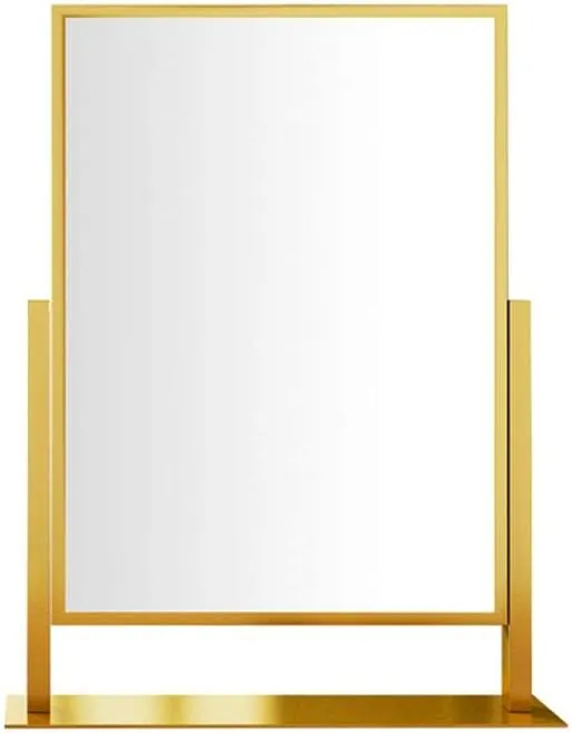 Cosmetic Mirror Metal Square Makeup Mirror Desktop Makeup Mirror Folding Beauty Mirror Double-Sided Adjustable Desktop Makeup Mirror Make Up Mirrors