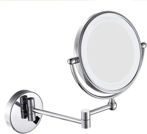 Cosmetic Vanity Mirror 8 Inch 7 Times Magnification LE Makeup Mirror Foling Wall Hanging Lamp Mirror Telescopic Mirror