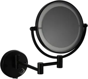 Cosmetic Vanity Mirror Black LE 8 Inch Makeup Mirror ouble 3 Times Magnification with Light Bathroom Telescopic Mirror