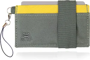 Crabby Wallet - Thin Minimalist Front Pocket Wallet - Credit Card Holder - Small Travel Wallets - Compact Wallets For Men and Women - Carry Cards, Cash, Phone, Keys- Secure Canvas Wallet - Levan