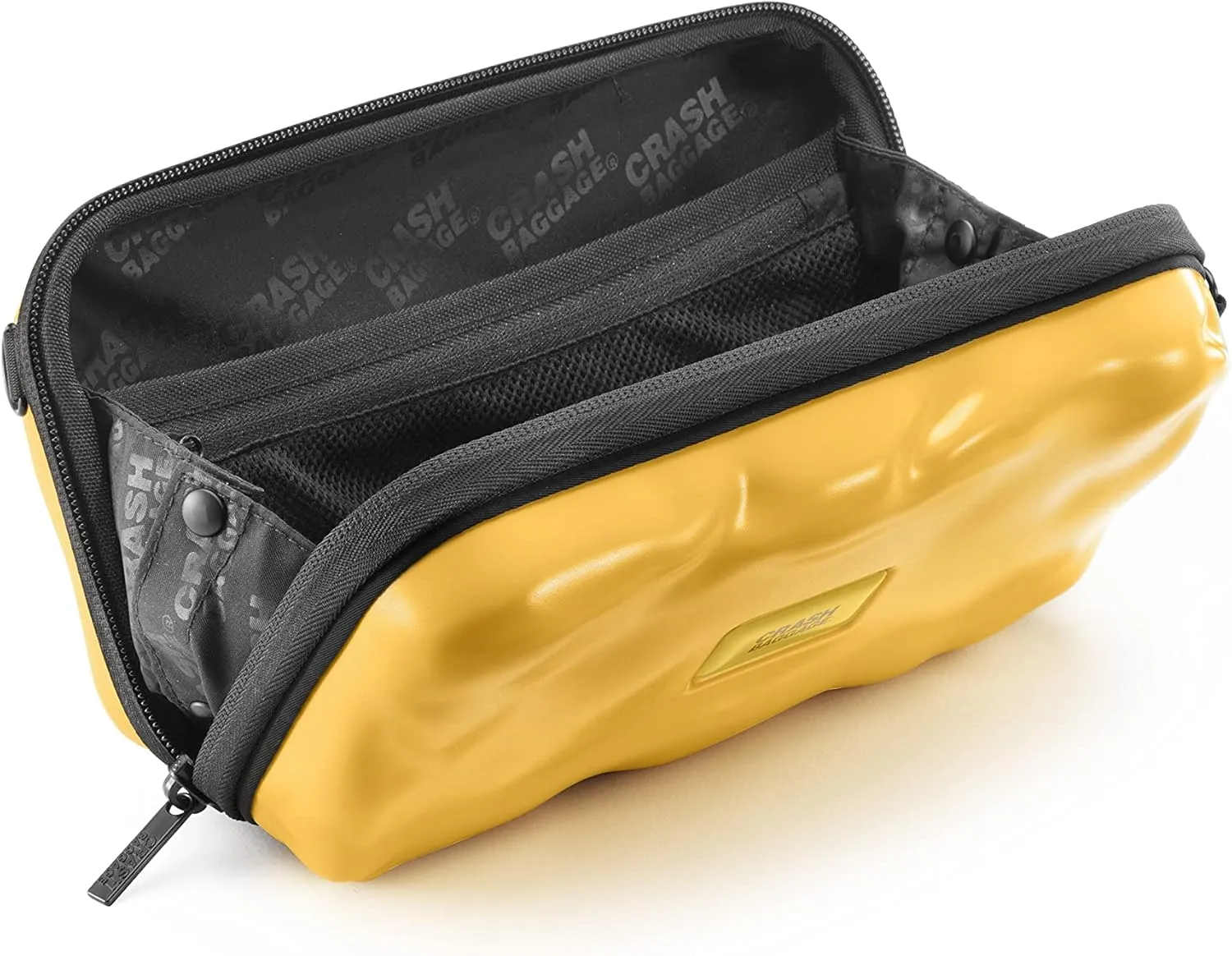 CRASH BAGGAGE Mini Icon Bag - Hardshell Travel Crossbody, Clutch & Sling Bag with Removable Shoulder Strap, Polycarbonate Case, Secure Interior Pocket - Mustard Yellow