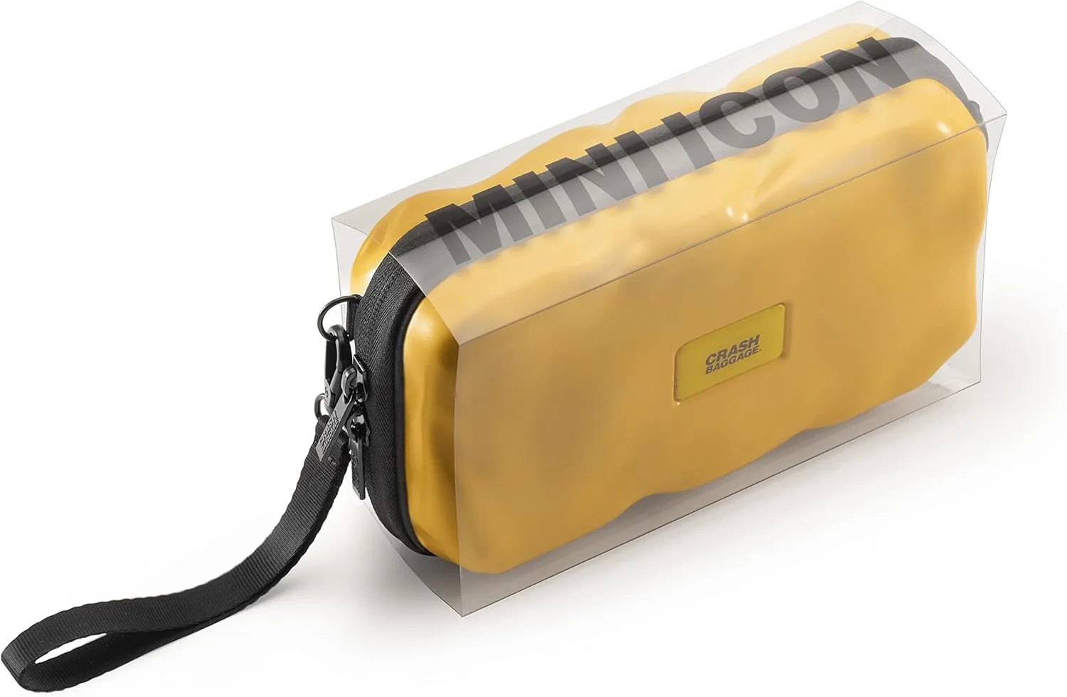 CRASH BAGGAGE Mini Icon Bag - Hardshell Travel Crossbody, Clutch & Sling Bag with Removable Shoulder Strap, Polycarbonate Case, Secure Interior Pocket - Mustard Yellow