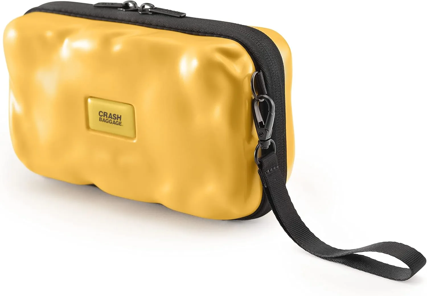 CRASH BAGGAGE Mini Icon Bag - Hardshell Travel Crossbody, Clutch & Sling Bag with Removable Shoulder Strap, Polycarbonate Case, Secure Interior Pocket - Mustard Yellow