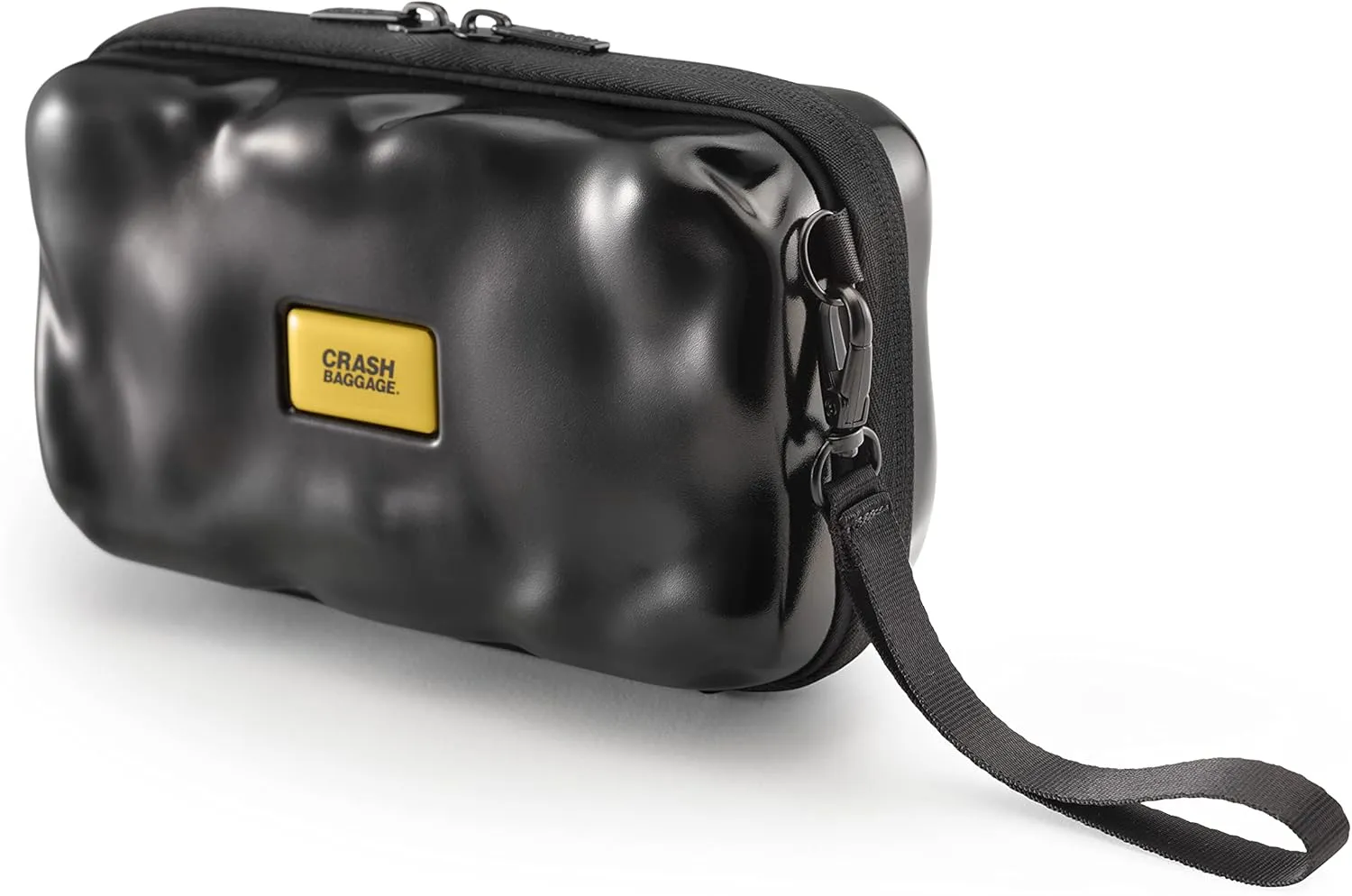 CRASH BAGGAGE Mini Icon Bag - Hardshell Travel Crossbody, Clutch & Sling Bag with Removable Shoulder Strap, Polycarbonate Case, Secure Interior Pocket - Super Black