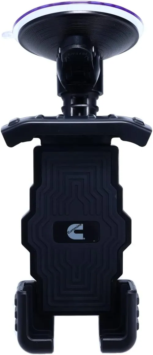 Cummins Windshield Phone Mount CMNWSPH - Suction Cup Phone Holder for Car or Truck Window or Dash Universal Fit - Black