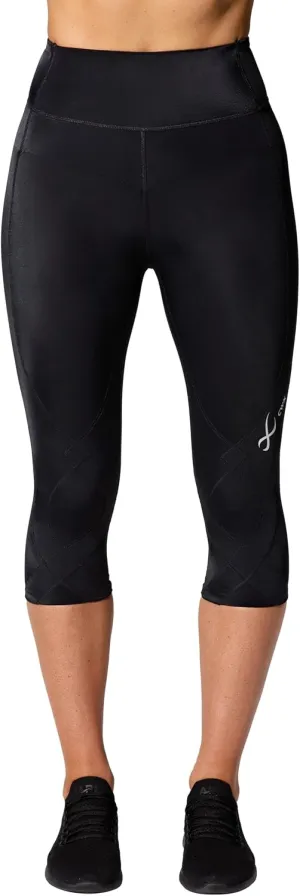 CW-X Women's Stabilyx 3.0 Joint Support 3/4 Capri Compression Tight, High-Rise Leggings with Back Phone Pocket for Running
