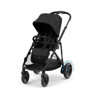 Cybex e-Gazelle S Electronic Assist Stroller – Gazelle S Single-to-Double Electric Stroller, Smart Assist, Rocking Mode, 20  Configurations & Compact Fold, Moon Black with Black Frame