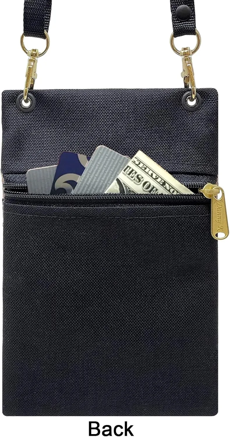 Danny K. Women's Tapestry Crossbody Cell Phone or Passport Purse, Handmade in USA