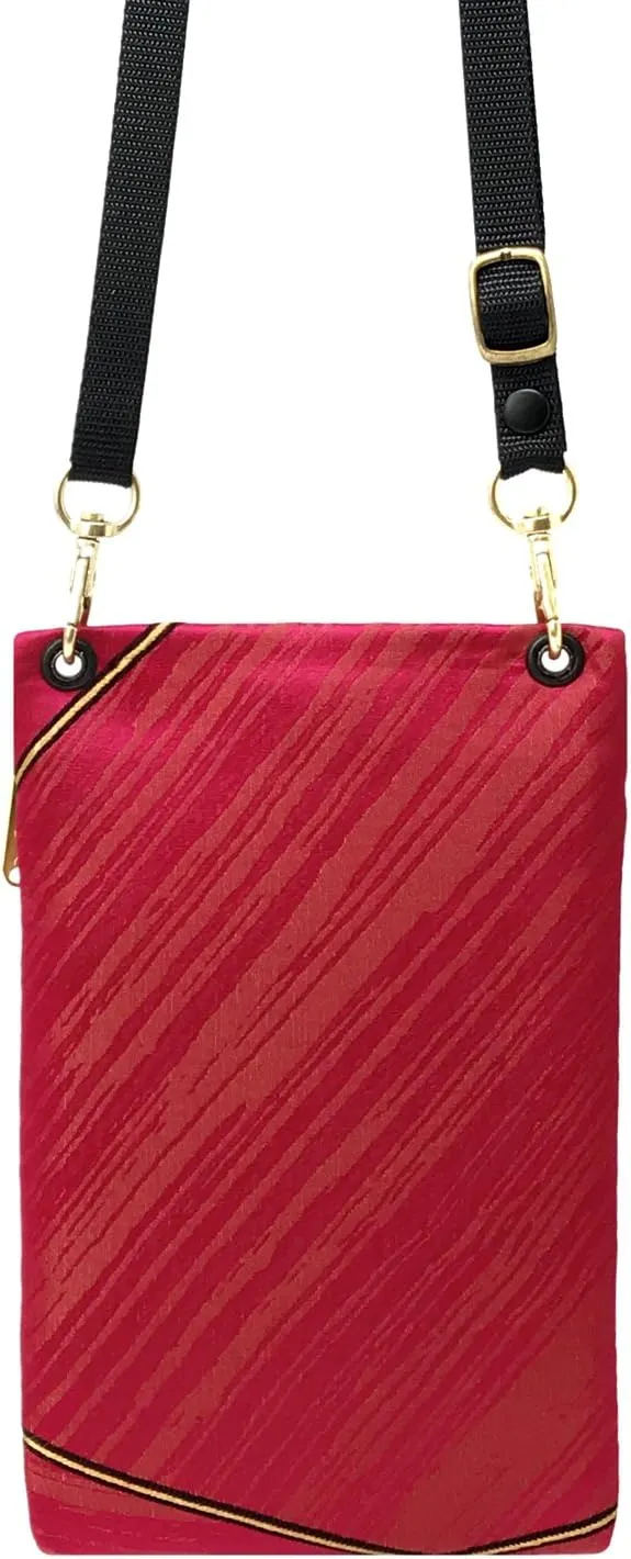 Danny K. Women's Tapestry Crossbody Cell Phone or Passport Purse, Handmade in USA