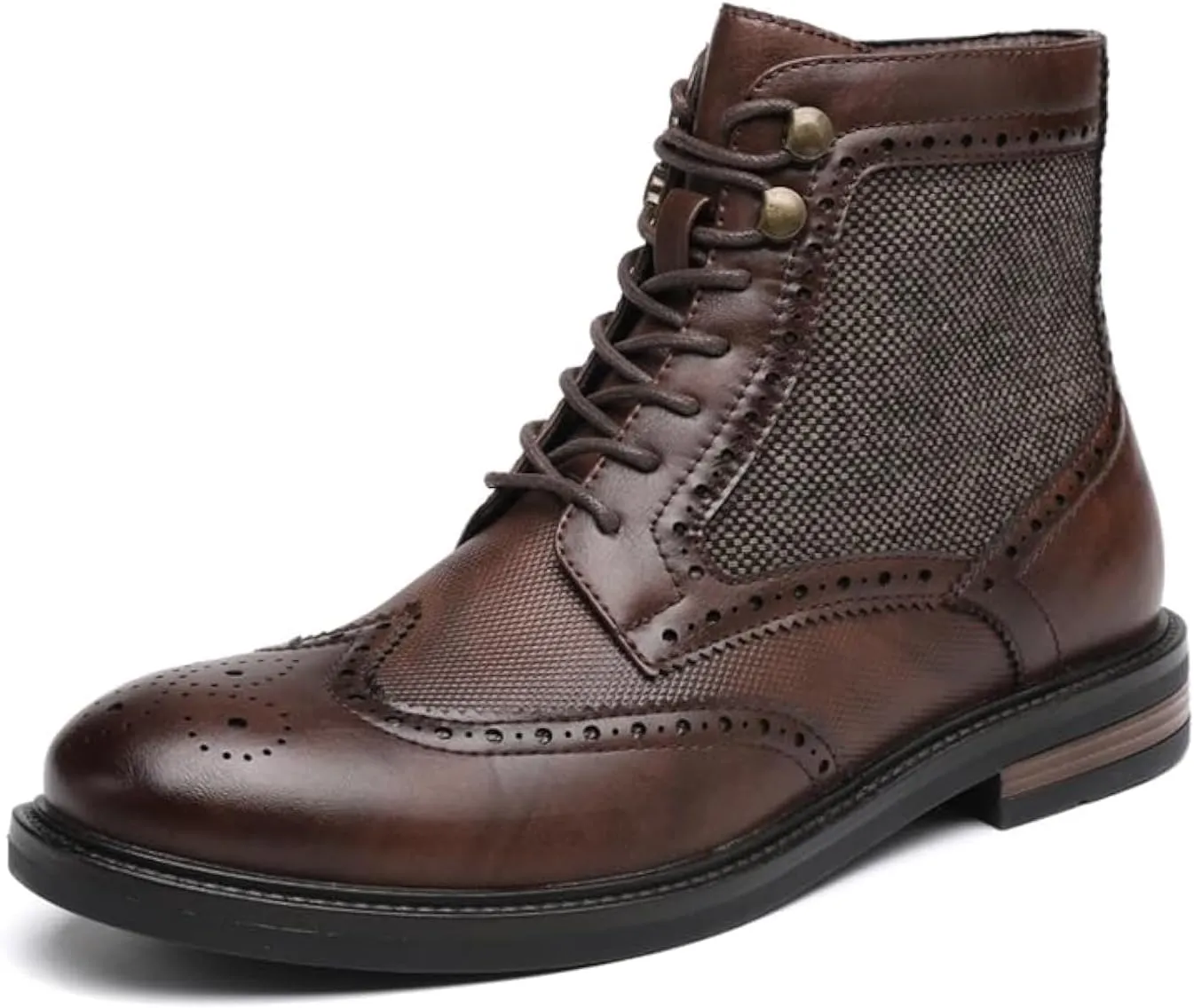 DECARSDZ Men's Fashion Lace-up Dress Casual Chukka Boots for Men Zipper Boot