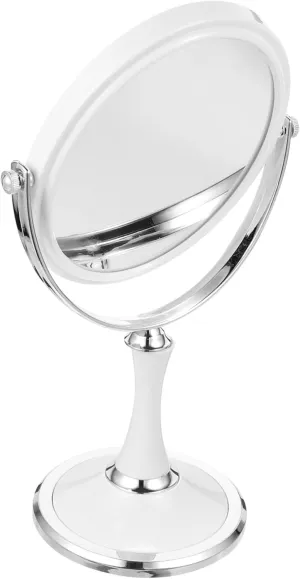 Desktop Makeup Mirror Double Sided Magnifying Mirror Modern Style Tabletop Vanity Mirror with Stable Base for Makeup Shaving and Grooming Present for Women