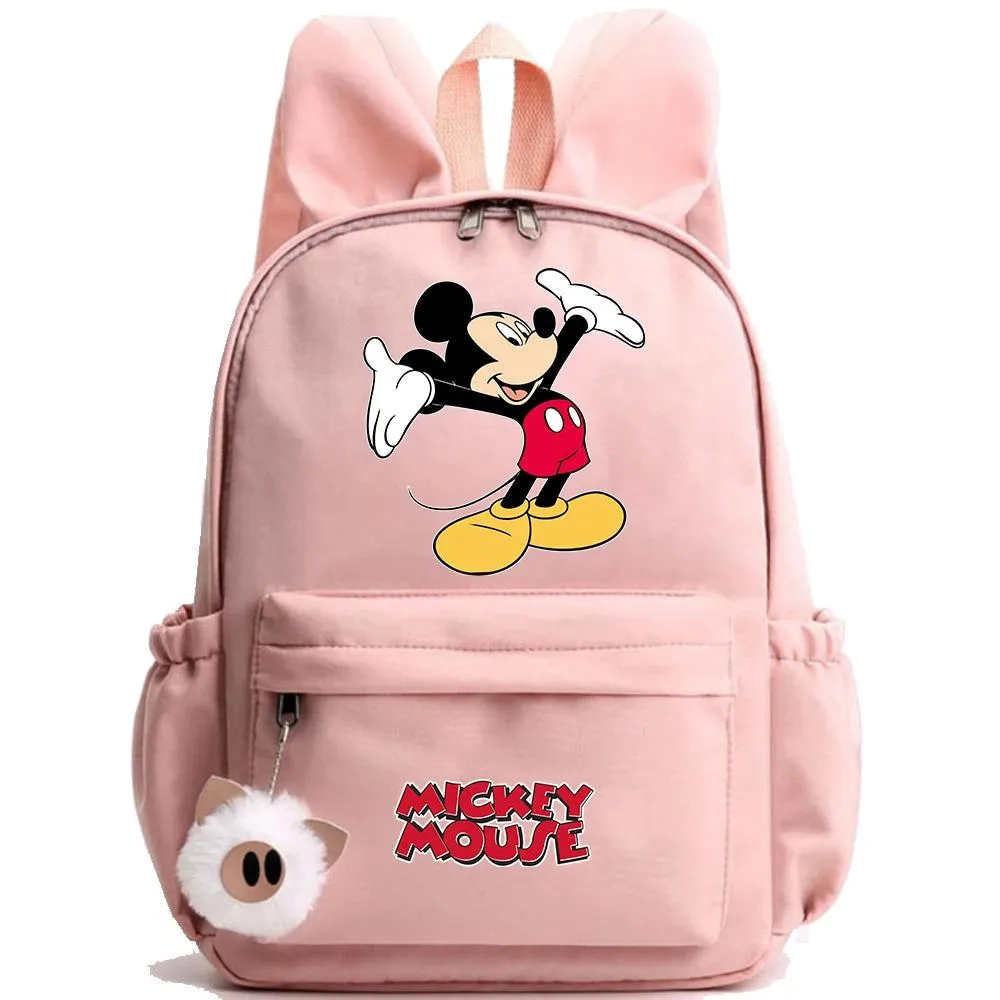 Disney Mickey Mouse Backpack for Girl Boy Student Teenager Children Rucksack Women Cute Casual School Bag Kids Birthday Gift Toy