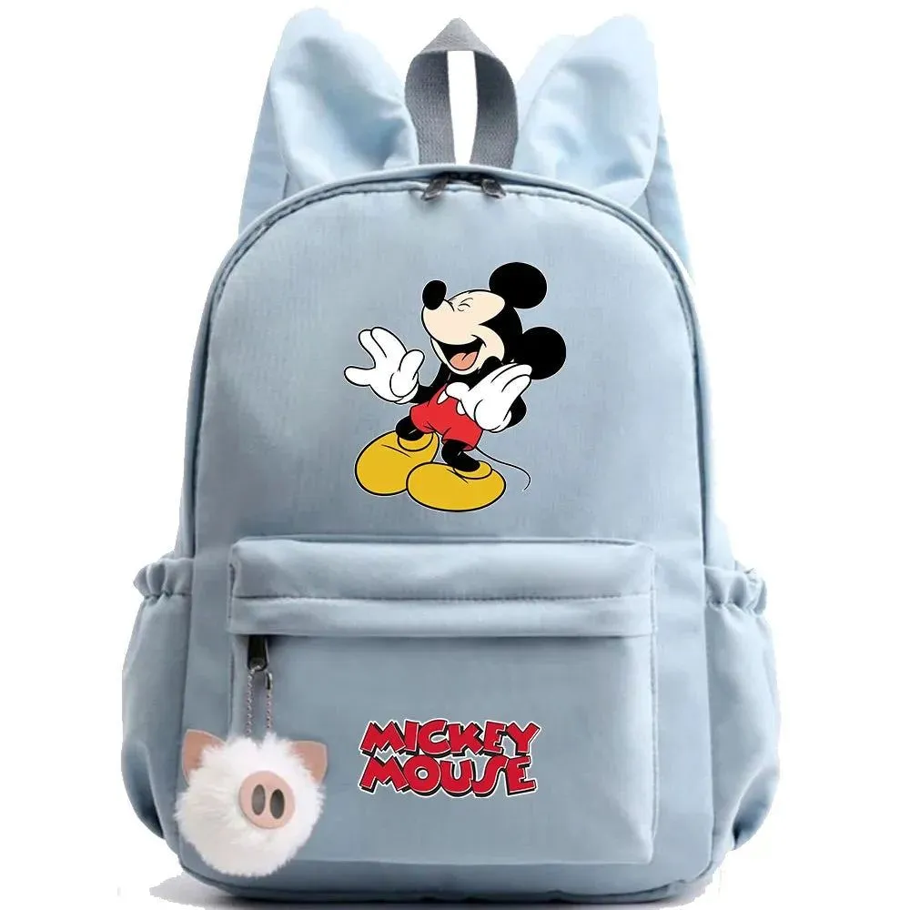 Disney Mickey Mouse Backpack for Girl Boy Student Teenager Children Rucksack Women Cute Casual School Bag Kids Birthday Gift Toy