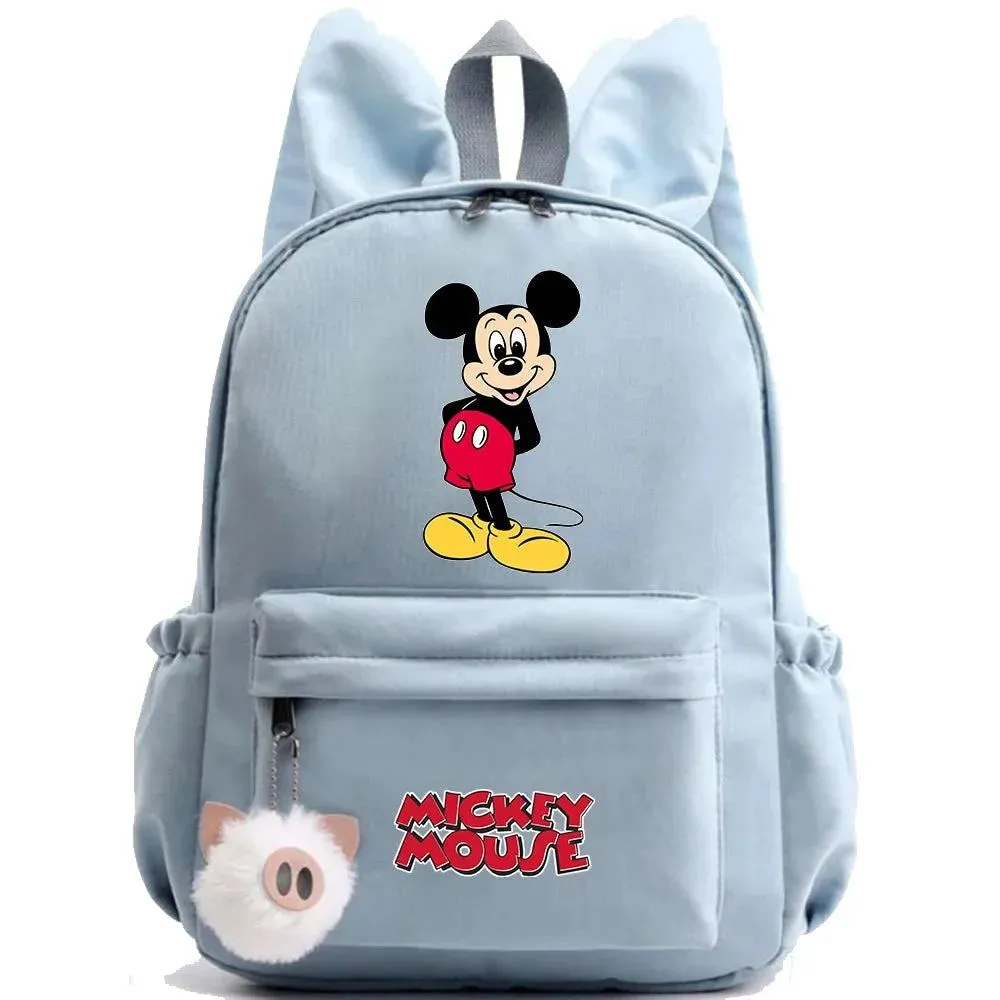 Disney Mickey Mouse Backpack for Girl Boy Student Teenager Children Rucksack Women Cute Casual School Bag Kids Birthday Gift Toy