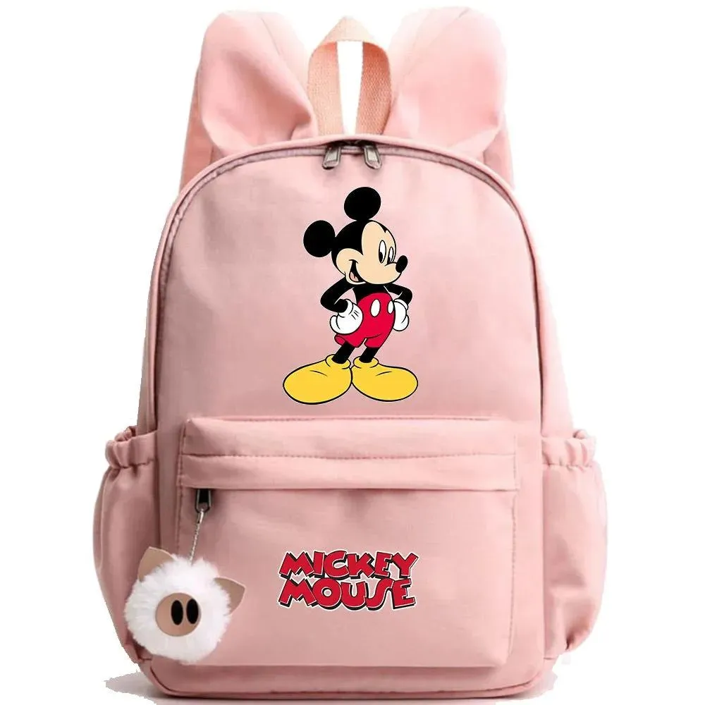Disney Mickey Mouse Backpack for Girl Boy Student Teenager Children Rucksack Women Cute Casual School Bag Kids Birthday Gift Toy