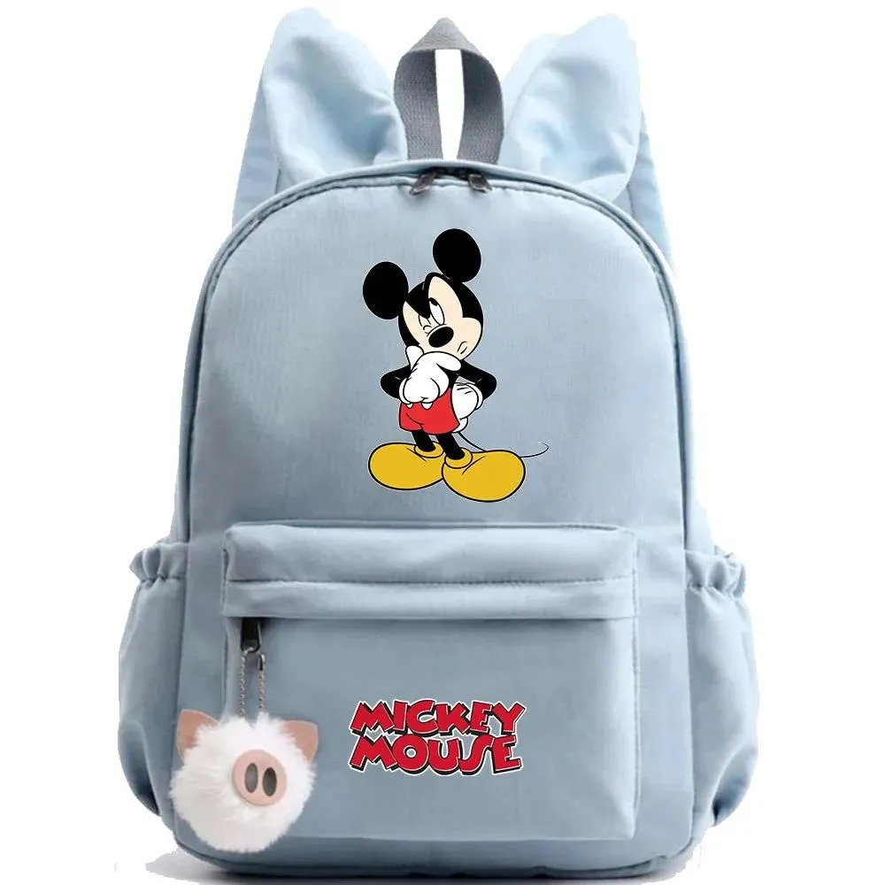 Disney Mickey Mouse Backpack for Girl Boy Student Teenager Children Rucksack Women Cute Casual School Bag Kids Birthday Gift Toy