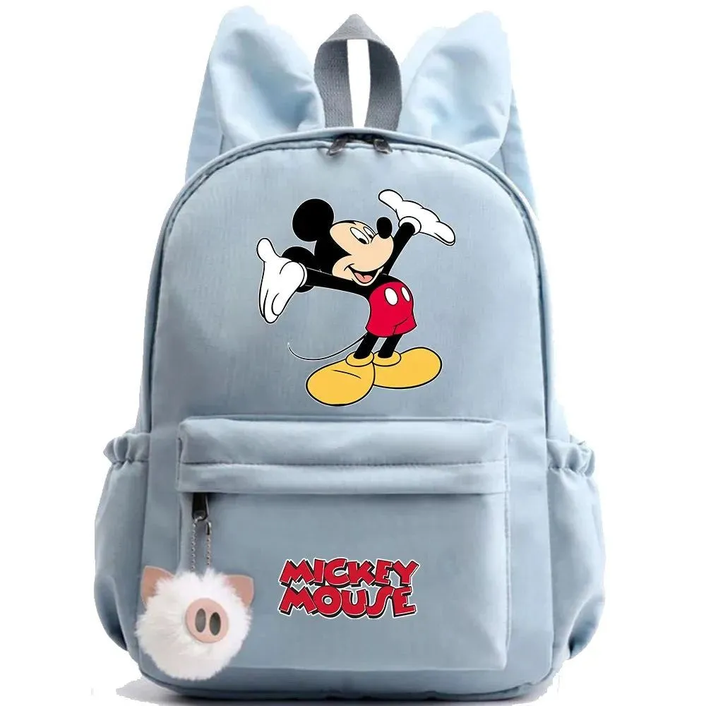 Disney Mickey Mouse Backpack for Girl Boy Student Teenager Children Rucksack Women Cute Casual School Bag Kids Birthday Gift Toy