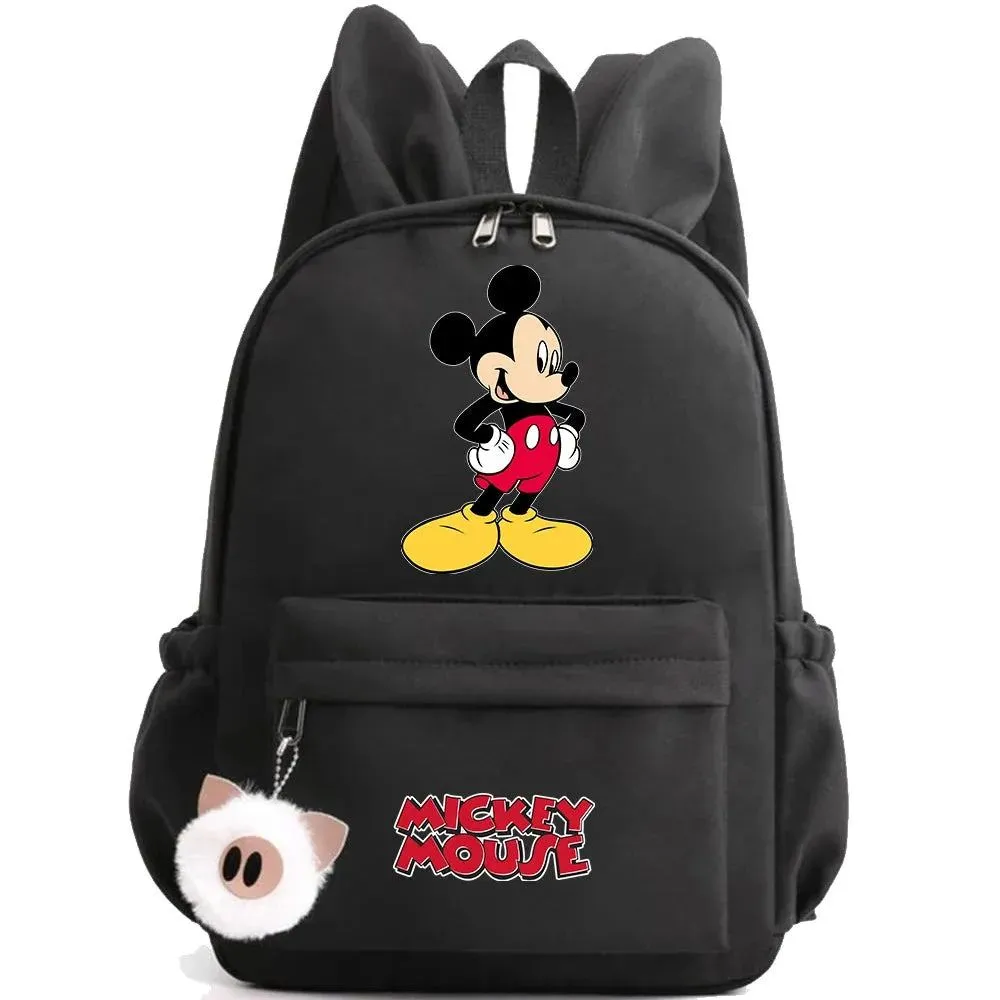 Disney Mickey Mouse Backpack for Girl Boy Student Teenager Children Rucksack Women Cute Casual School Bag Kids Birthday Gift Toy