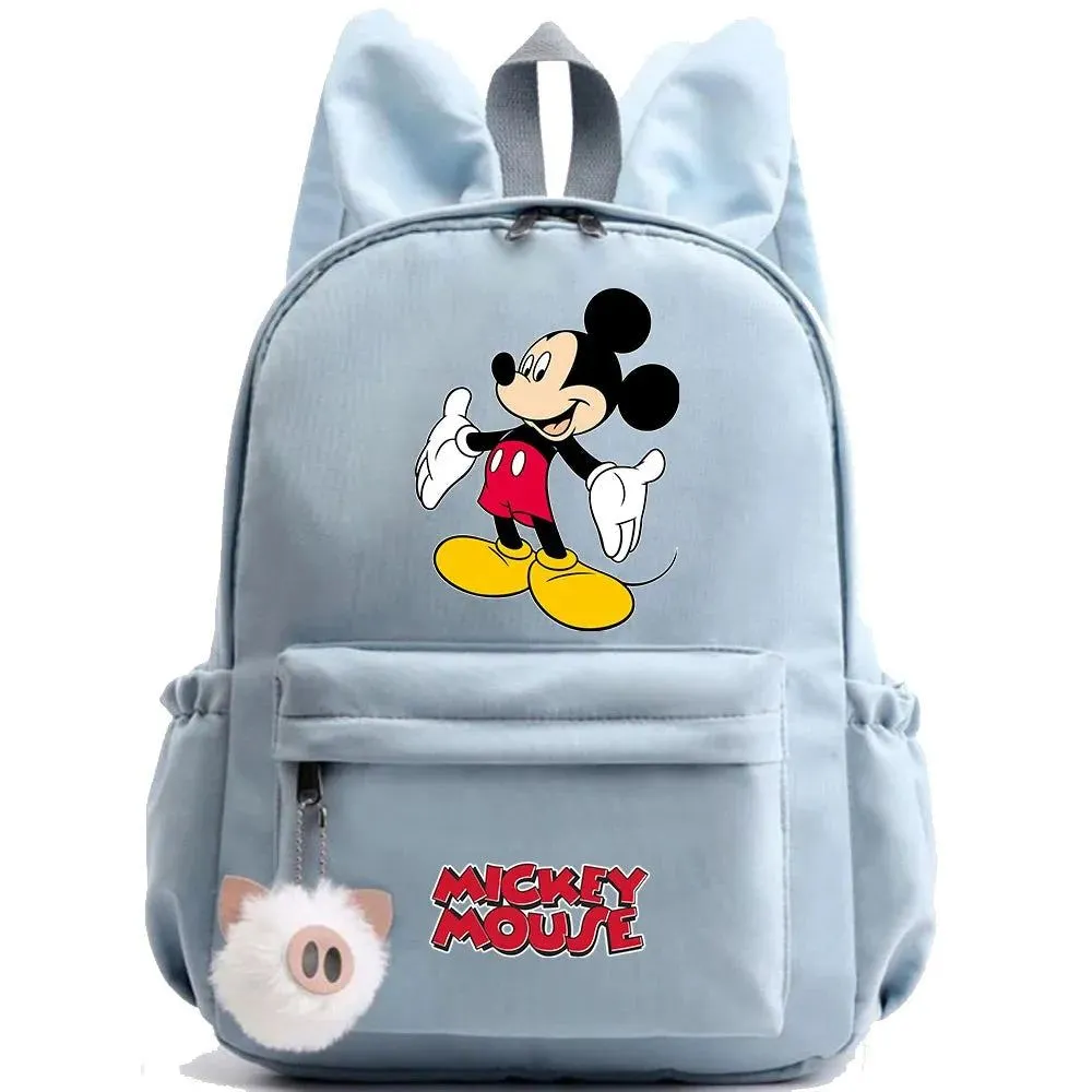 Disney Mickey Mouse Backpack for Girl Boy Student Teenager Children Rucksack Women Cute Casual School Bag Kids Birthday Gift Toy