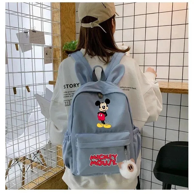 Disney Mickey Mouse Backpack for Girl Boy Student Teenager Children Rucksack Women Cute Casual School Bag Kids Birthday Gift Toy