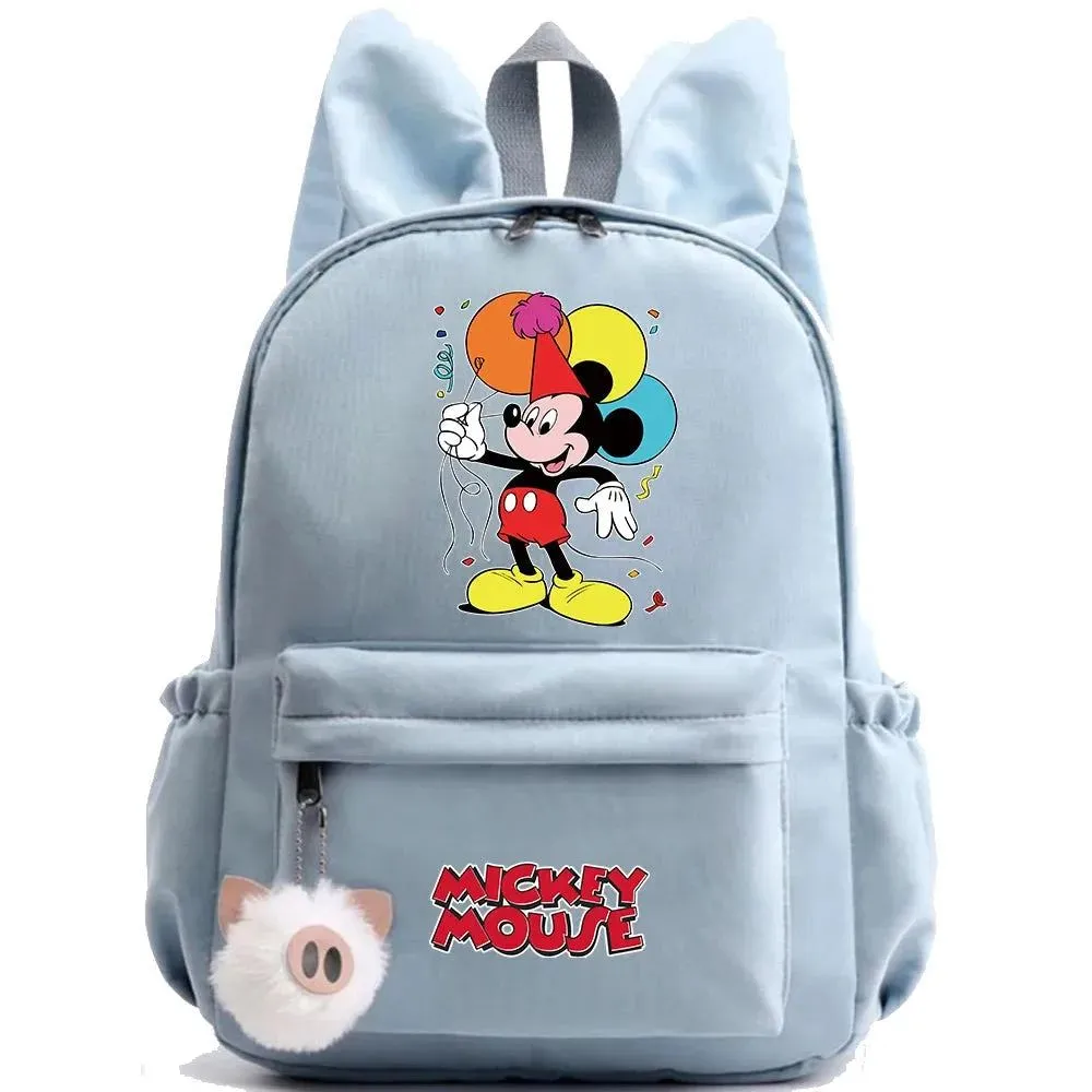 Disney Mickey Mouse Backpack for Girl Boy Student Teenager Children Rucksack Women Cute Casual School Bag Kids Birthday Gift Toy