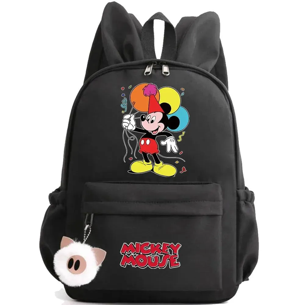 Disney Mickey Mouse Backpack for Girl Boy Student Teenager Children Rucksack Women Cute Casual School Bag Kids Birthday Gift Toy