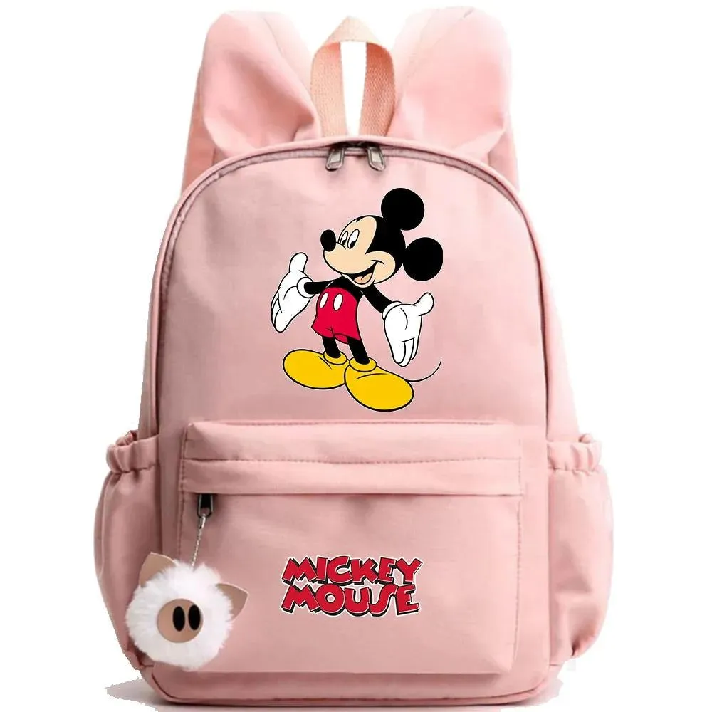Disney Mickey Mouse Backpack for Girl Boy Student Teenager Children Rucksack Women Cute Casual School Bag Kids Birthday Gift Toy