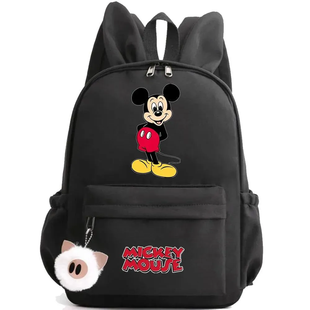 Disney Mickey Mouse Backpack for Girl Boy Student Teenager Children Rucksack Women Cute Casual School Bag Kids Birthday Gift Toy