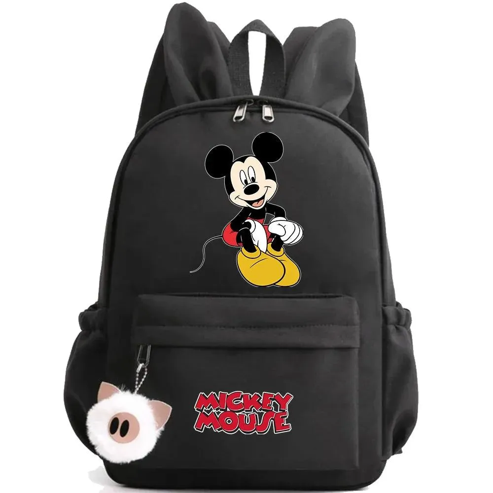 Disney Mickey Mouse Backpack for Girl Boy Student Teenager Children Rucksack Women Cute Casual School Bag Kids Birthday Gift Toy