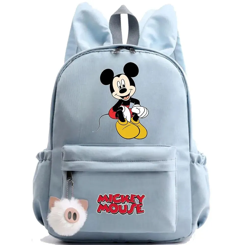 Disney Mickey Mouse Backpack for Girl Boy Student Teenager Children Rucksack Women Cute Casual School Bag Kids Birthday Gift Toy
