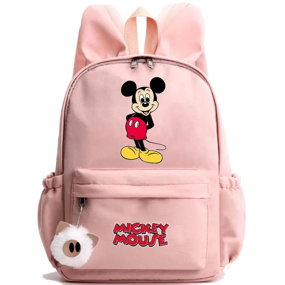 Disney Mickey Mouse Backpack for Girl Boy Student Teenager Children Rucksack Women Cute Casual School Bag Kids Birthday Gift Toy