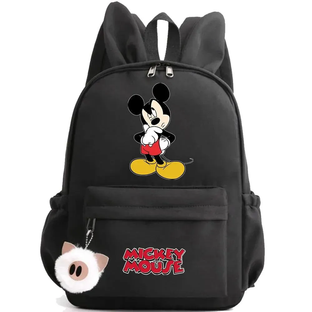 Disney Mickey Mouse Backpack for Girl Boy Student Teenager Children Rucksack Women Cute Casual School Bag Kids Birthday Gift Toy