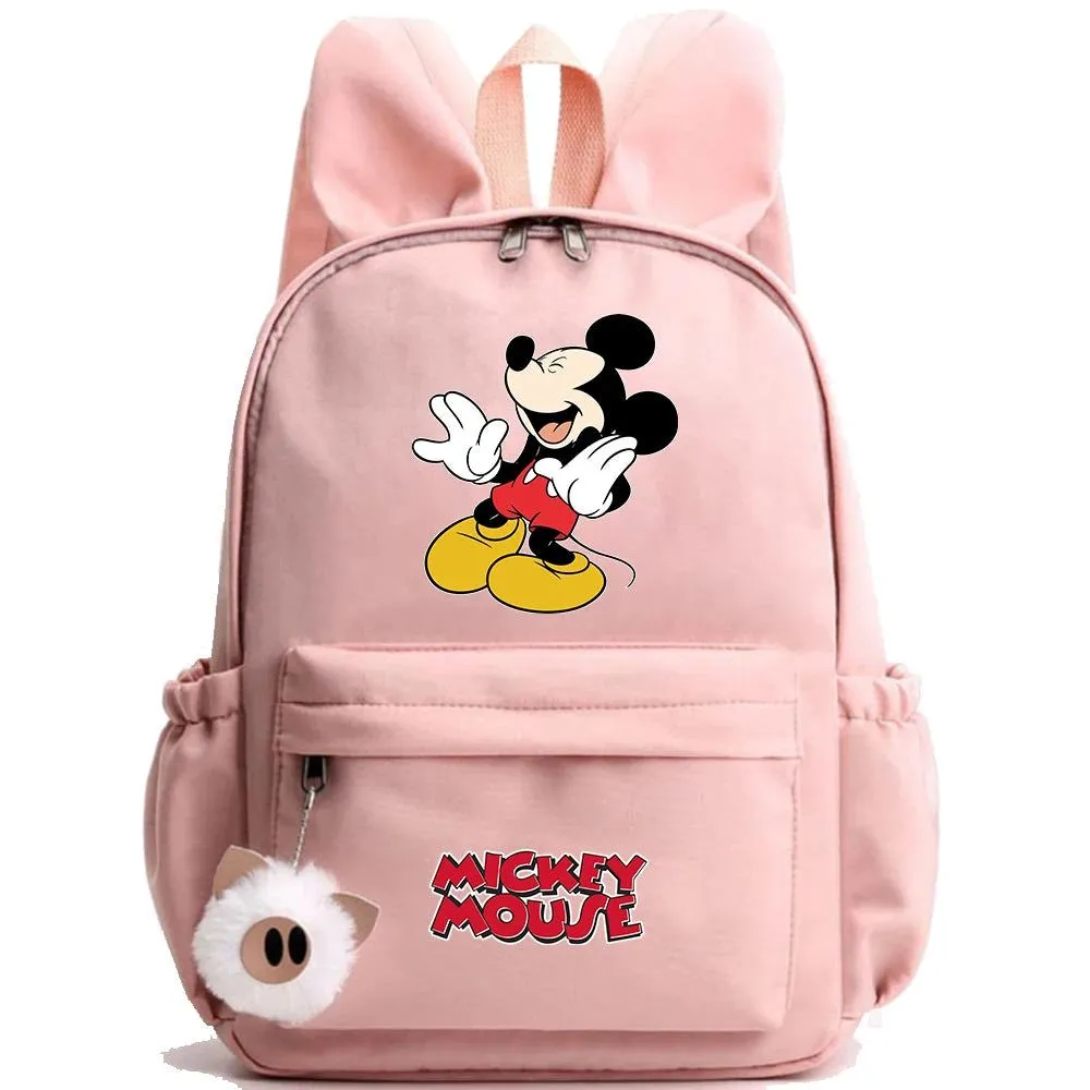 Disney Mickey Mouse Backpack for Girl Boy Student Teenager Children Rucksack Women Cute Casual School Bag Kids Birthday Gift Toy