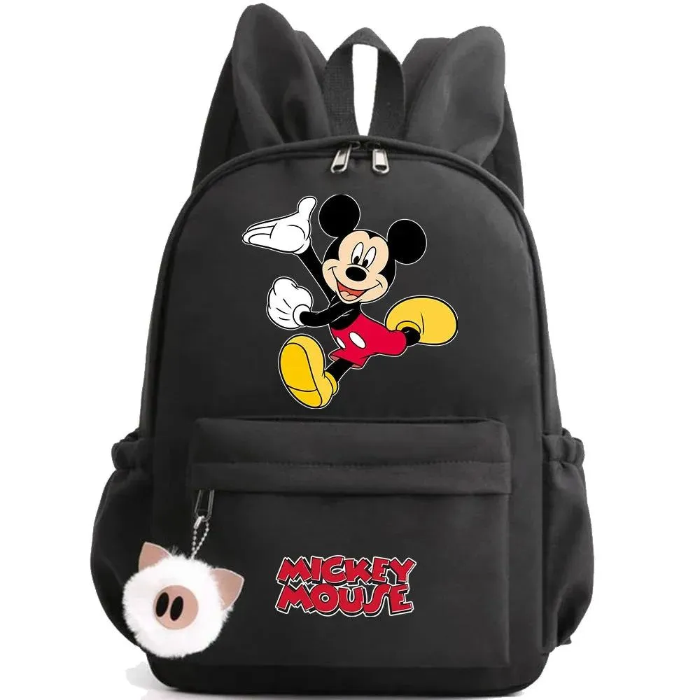 Disney Mickey Mouse Backpack for Girl Boy Student Teenager Children Rucksack Women Cute Casual School Bag Kids Birthday Gift Toy