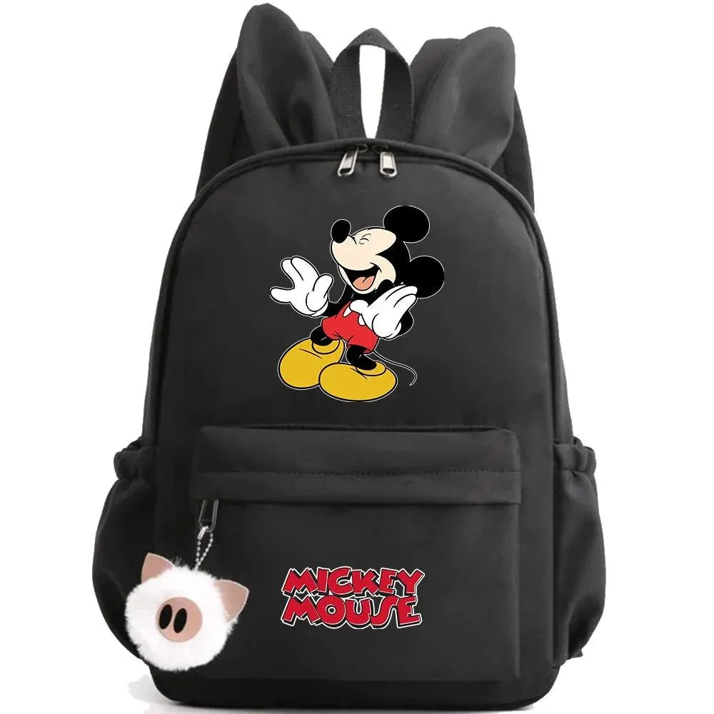 Disney Mickey Mouse Backpack for Girl Boy Student Teenager Children Rucksack Women Cute Casual School Bag Kids Birthday Gift Toy