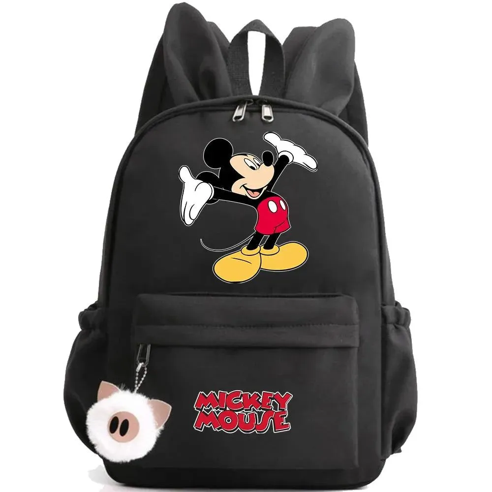 Disney Mickey Mouse Backpack for Girl Boy Student Teenager Children Rucksack Women Cute Casual School Bag Kids Birthday Gift Toy