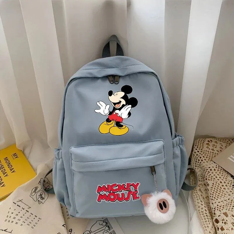 Disney Mickey Mouse Backpack for Girl Boy Student Teenager Children Rucksack Women Cute Casual School Bag Kids Birthday Gift Toy