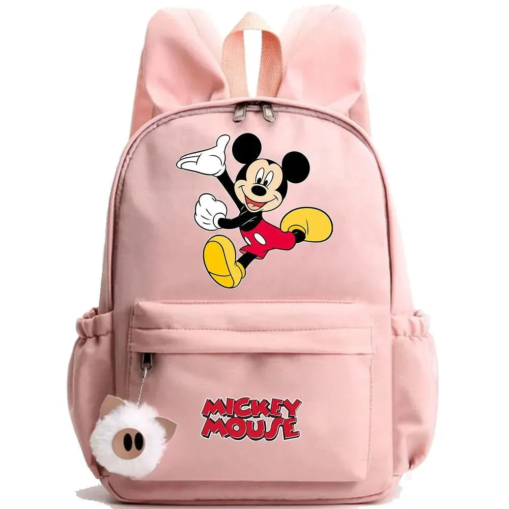 Disney Mickey Mouse Backpack for Girl Boy Student Teenager Children Rucksack Women Cute Casual School Bag Kids Birthday Gift Toy