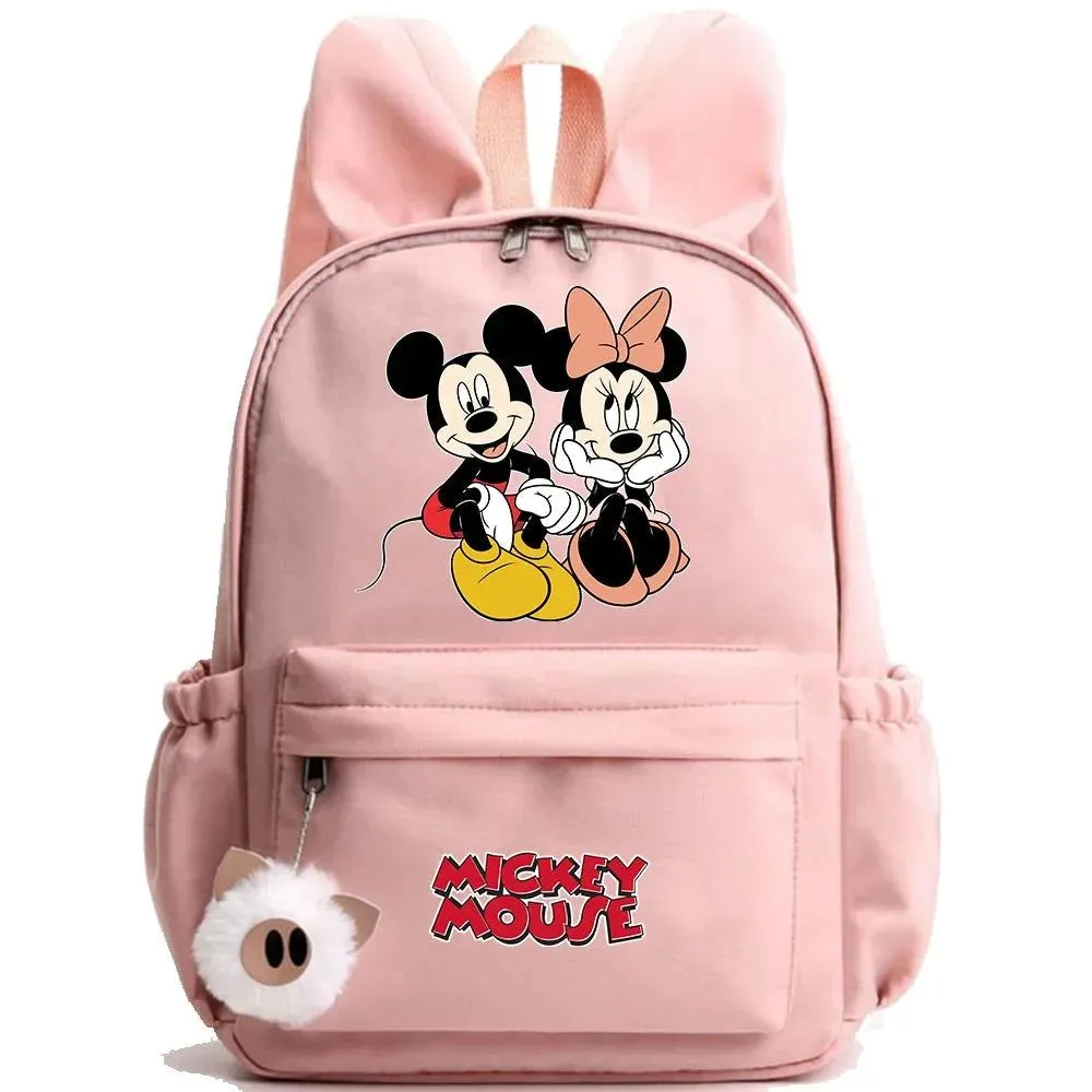 Disney Mickey Mouse Backpack for Girl Boy Student Teenager Children Rucksack Women Cute Casual School Bag Kids Birthday Gift Toy